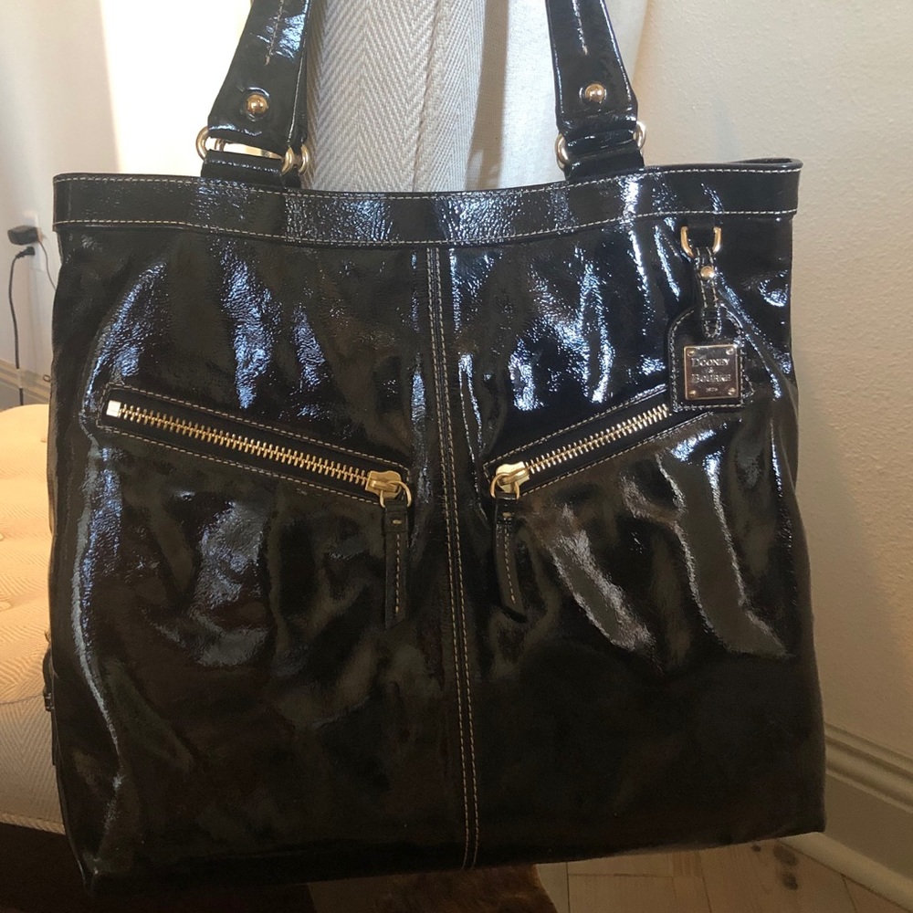 Dooney & Bourke Black Patent Shoulder Bag